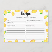 Lemon Vrijgezellenfeest Recipe Card Main Squeeze Informatiekaartje (Voorkant)