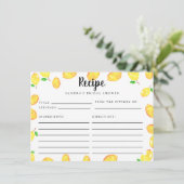 Lemon Vrijgezellenfeest Recipe Card Main Squeeze Informatiekaartje (Staand voorkant)
