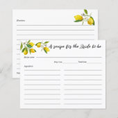 Lemon Vrijgezellenfeest Recipe Kaarten (Voorkant / Achterkant)