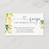Lemon Vrijgezellenfeest Recipe Request Enclosure C Informatiekaartje (Voorkant)