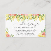 Lemon Vrijgezellenfeest Recipe Request Enclosure C Informatiekaartje (Voorkant)