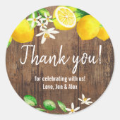 Lemon Vrijgezellenfeest Ronde Sticker (Voorkant)