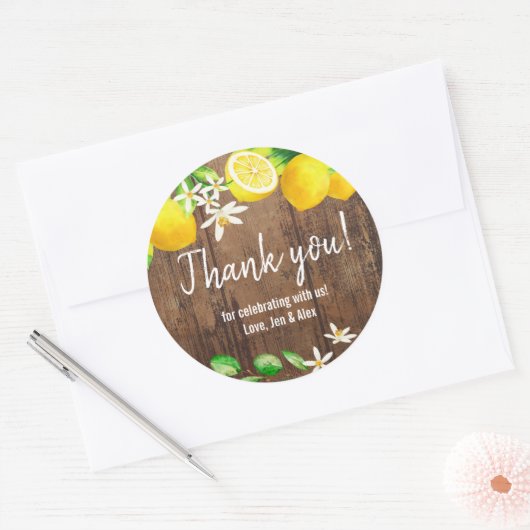 Lemon Vrijgezellenfeest Ronde Sticker (Envelop)