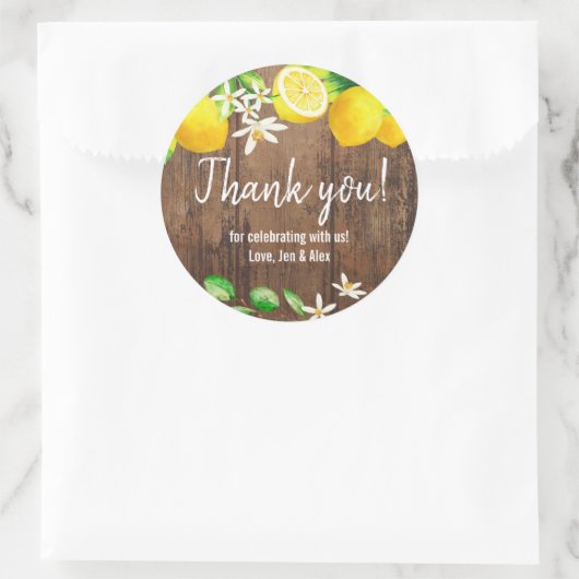 Lemon Vrijgezellenfeest Ronde Sticker (Tas)