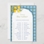 Lemon Vrijgezellenfeest wil dat ze liever Kaart (Voorkant)