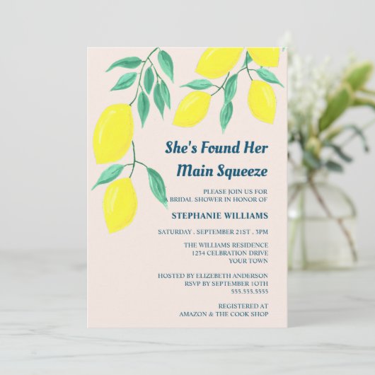 Lemon Vrijgezellenfeest Ze heeft haar hoofdplein g Kaart (Staand voorkant)