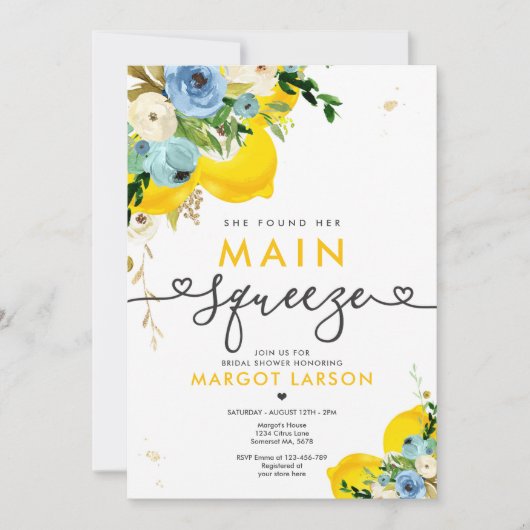 Lemon Vrijgezellenfeest Ze vond haar hoofdplein Kaart (Voorkant)