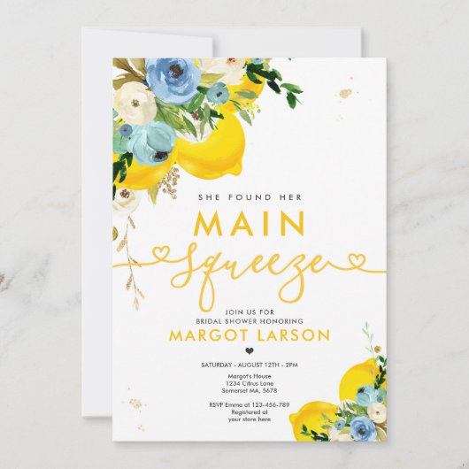 Lemon Vrijgezellenfeest Ze vond haar hoofdplein Kaart (Voorkant)