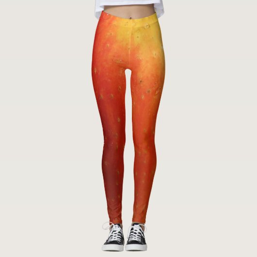 Lemon, vruchten met goede ogen en appel leggings (Voorkant)