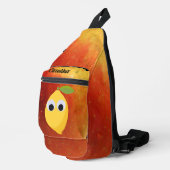 Lemon, vruchten met goede ogen en appel sling bag (Rechterhoek)