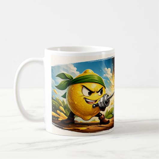 Lemon vs Coffee Duel Mug – FunnClassic Mug, 325 ml Koffiemok (Links)