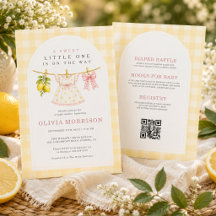 Lemon Wasmachine Lief Meisje Gingham Baby Borrel