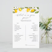 Lemon wat is er in uw paarse Vrijgezellenfeest? (Staand voorkant)