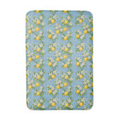 Lemon Watercolor Blue Mediterranean Tile Pattern Badmat (Voorkant Verticaal)