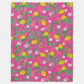 lemon watercolor fleece deken (Voorkant)