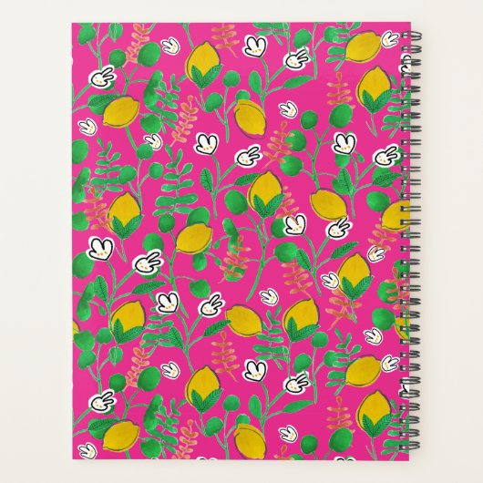 lemon watercolor planner (Achterkant)
