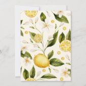 Lemon Waterverf 1e verjaardag Kaart (Achterkant)