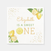 Lemon Waterverf 1e verjaardag Servet (Voorkant)