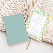 Lemon Waterverf Baby Brunch Elegant Baby shower Kaart