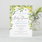 Lemon Waterverf Baby shower Kaart (Staand voorkant)