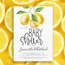 Lemon Waterverf Baby shower