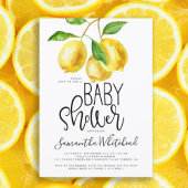 Lemon Waterverf Baby shower Kaart