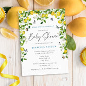 Lemon Waterverf Baby shower Kaart