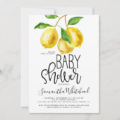 Lemon Waterverf Baby shower Kaart (Voorkant)