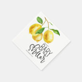 Lemon Waterverf Baby shower Napkins Servet (Hoek)