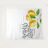 Lemon Waterverf Baby shower Wandkleed (Voorkant (horizontaal))