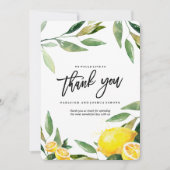 Lemon Waterverf bedankje Bedankkaart (Voorkant)