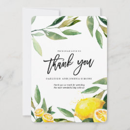 Lemon Waterverf bedankje Bedankkaart