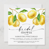 Lemon Waterverf Bridal Shower Kaart (Voorkant)