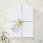 Lemon Waterverf bruiloft Dank u Cadeaulabel (Met Touw)