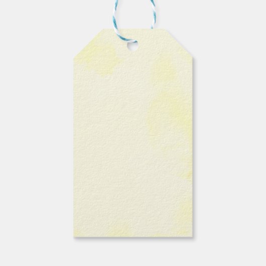 Lemon Waterverf bruiloft Dank u Cadeaulabel (Achterkant)