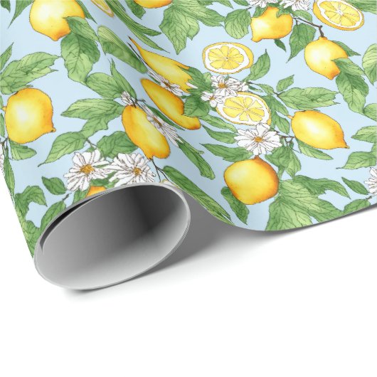 Lemon-Waterverf Cadeaupapier (Rol Hoek)