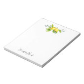 Lemon Waterverf Citrus Fruit Illustration Notitieblok (Linkerzijde)