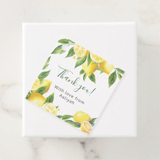 Lemon Waterverf Dank u Bedankjes Labels (In situ)