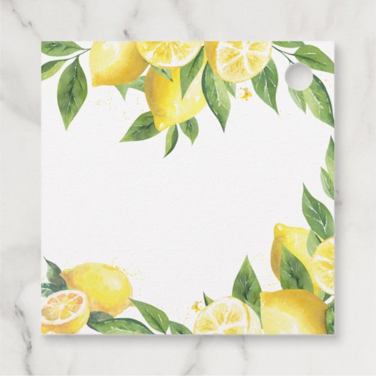 Lemon Waterverf Dank u Bedankjes Labels (Achterkant)