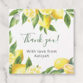 Lemon Waterverf Dank u Bedankjes Labels (Voorkant)