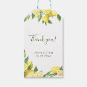 Lemon Waterverf Dank u Cadeaulabel (Voorkant)