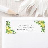 Lemon waterverf elegant Italiaans retouretiket Etiket (Insitu)