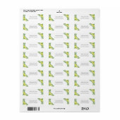 Lemon waterverf elegant Italiaans retouretiket Etiket (Full Sheet)