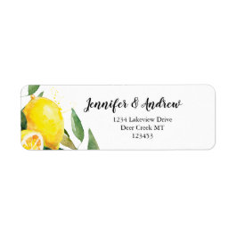 Lemon-Waterverf Etiket