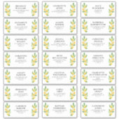 Lemon Waterverf Gast Adresetiketten Sticker (Voorkant)