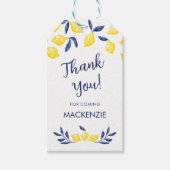 Lemon Waterverf gepersonaliseerd dank u Cadeaulabel (Voorkant)