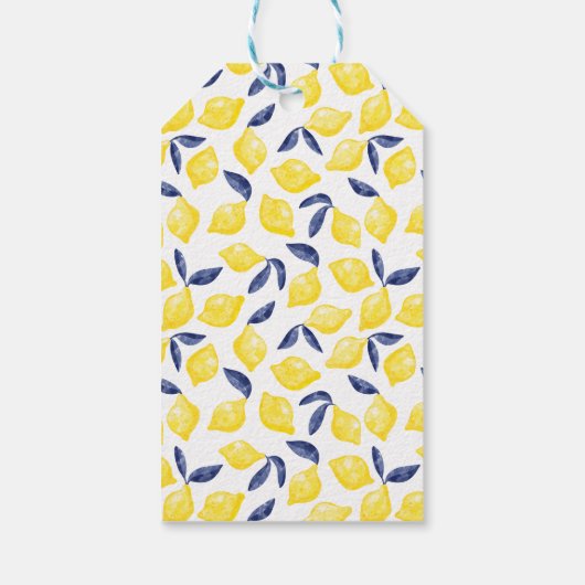 Lemon Waterverf gepersonaliseerd dank u Cadeaulabel (Achterkant)