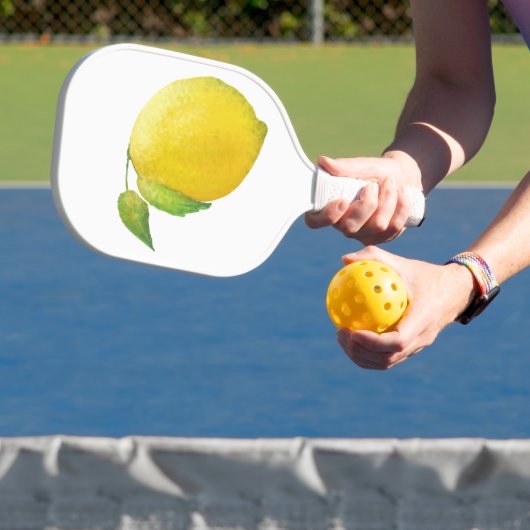 Lemon Waterverf Kunstontwerp schilderen Pickleball Paddle (Insitu)