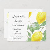 Lemon-Waterverf laat Briefkaart Datum opslaan (Voorkant / Achterkant)