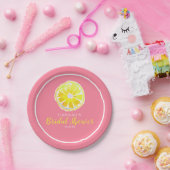 Lemon-Waterverf met roze Vrijgezellenfeest Papieren Bordje (Feest)